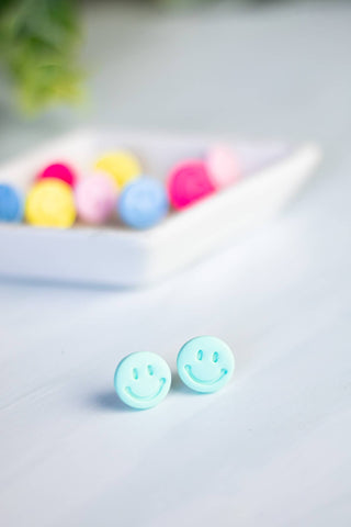 Spring Mini Smiley Face Studs