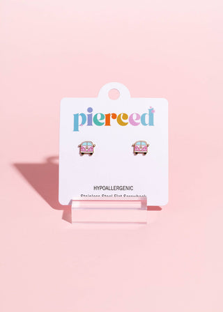 Retro Van Flat Back Earrings