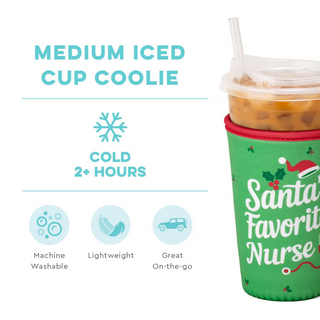 Swig Santa’s Favorite Nurse Iced Cup Coolie (Medium)