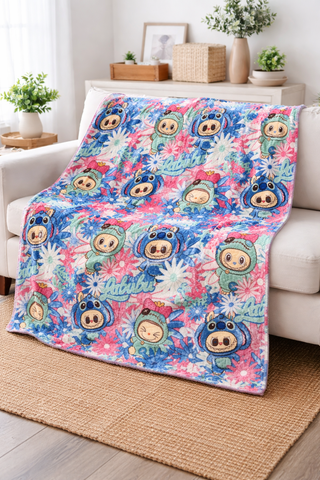 Blue Space Buddy Fleece Blanket