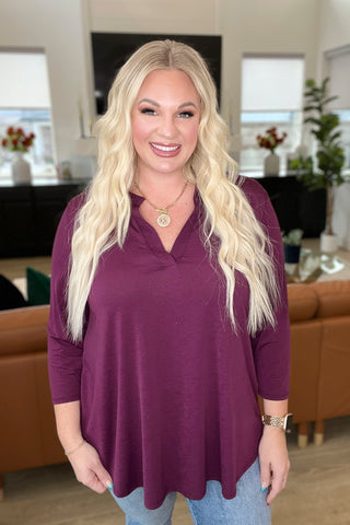 So Outstanding Top in Dark Magenta