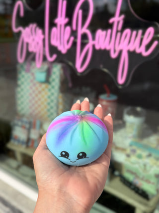 Multi Color Spray Paint Dumpling Squishy + NEW Face