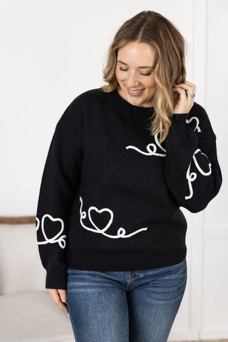 Black Hearts Sweater