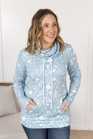 Soft Funnel Neck - Dreamy Meadows Blue