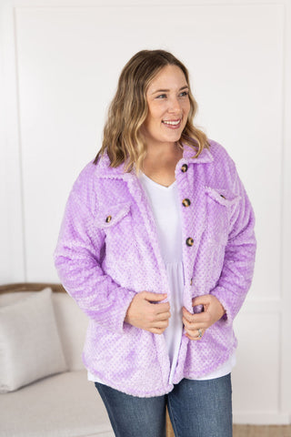 Fleece Shacket - Lavender