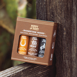 Poppy & Pout Rhinestone Rodeo Lip Balm Trio