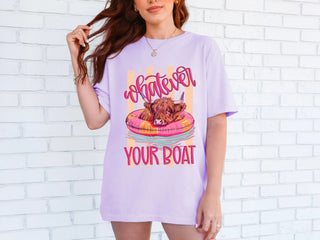 Whatever Floats Your Boat - Cow Graphic Tee