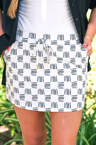 PREORDER- Checkmate Chic Checkered Skort