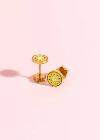 Kiwi Flatback Earrings