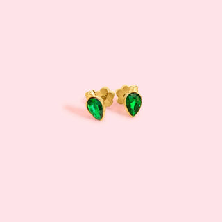 Green Holiday Lights Flatback Earrings