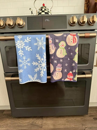 Snowy Smiles: Double-Sided Hand Towel