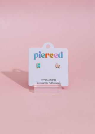 Book Worm Flat Back Earrings