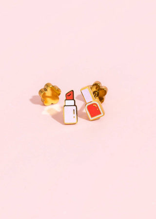 Makeup Flat Back Earrings