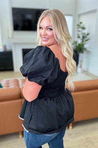 Her Favorite Records Balloon Sleeve Blouse