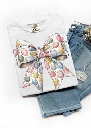 Easter Eggs Coquette Bow T-Shirt