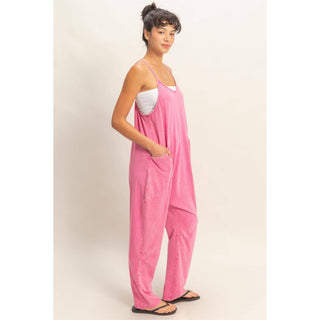 Mineral Wash Spaghetti Strap Jumpsuit