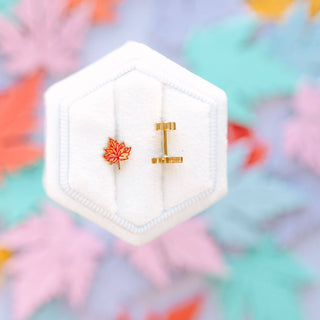 Maple Leaf Stud Earrings