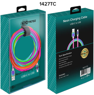 Neon USB-C Cable - 6ft