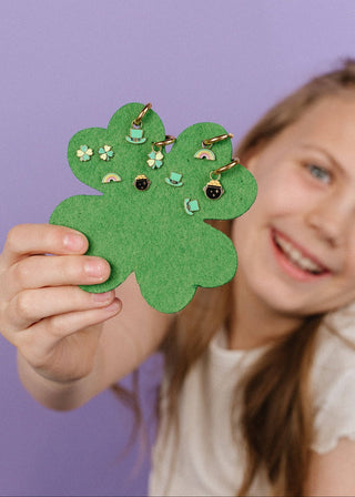 Leprechaun Hat Flat Back Earrings