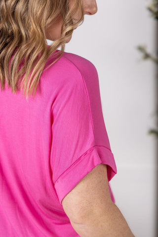 Sierra Pocket Top - 80’s Pink