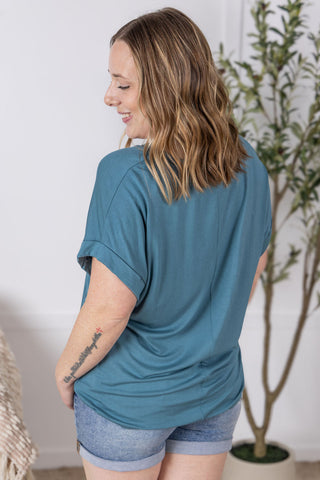 Sierra Pocket Top - Light Teal