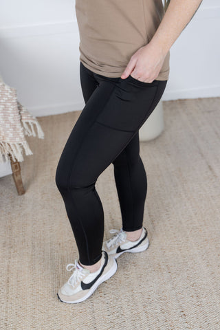 Women's Athleisure Leggings - Black