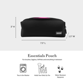 Essentials Pouch — Black/ Pink