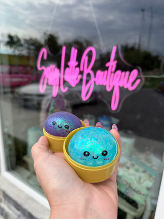 Mini Glow Glitter Bead Dumpling Squishy