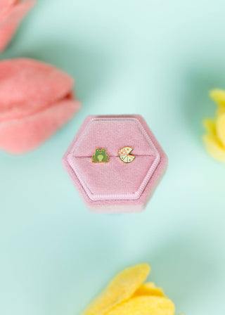 Frog & Lily Pad Flat-Back Earring