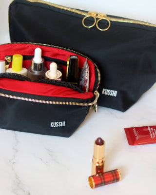 Everyday Makeup Bag — Black/Leopard