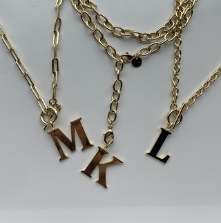 All-American Initial Charm: Gold / K