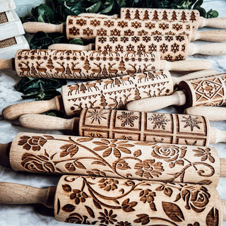 Embossed Rolling Pin Baking Gift Set