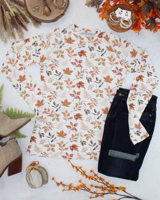 Blair Long Sleeve Top - Harvest Leaves