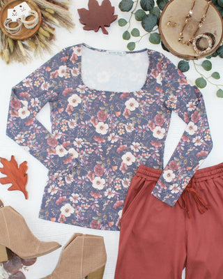 Alyssa Long Sleeve Top - Blushwood Floral