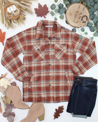 Norah Shacket - Brick Plaid