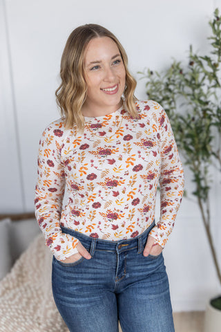 Blair Long Sleeve Top - Autumn Floral