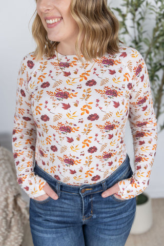 Blair Long Sleeve Top - Autumn Floral