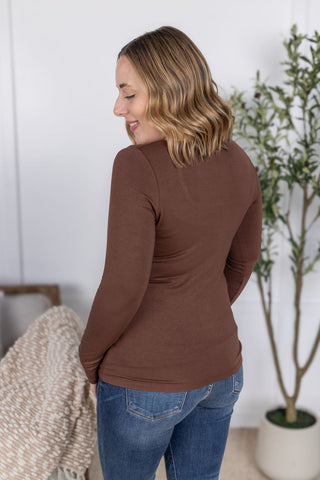Alyssa Long Sleeve Top - Brown