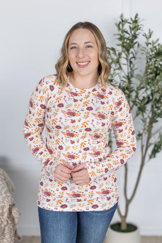 Blair Long Sleeve Top - Autumn Floral