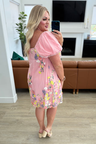 She's Blooming Balloon Sleeve Dress