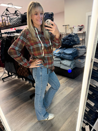 Judy Blue Daisy High Waist Tummy Control Bootcut Denim in Indigo