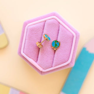 Globe Stud Earrings
