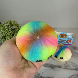 Multi Color Spray Paint Dumpling Squishy + NEW Face
