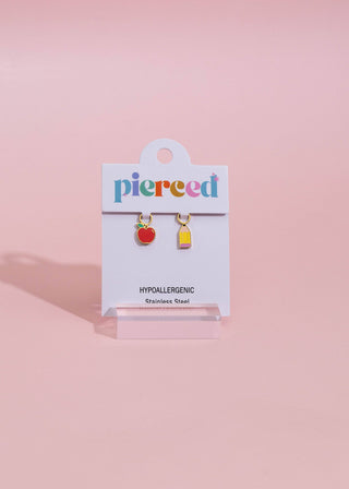 Apple and Pencil Charm