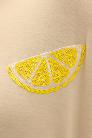 PREORDER- Tropical Fruit Sequin Patch Top