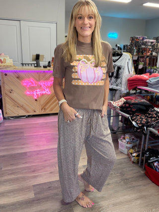 Oversized Mineral Washed Scuba Barrel Lounge Pants