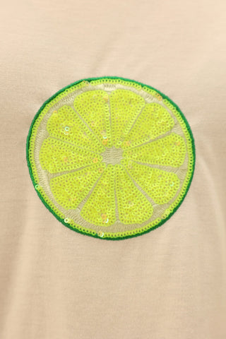 PREORDER- Tropical Fruit Sequin Patch Top