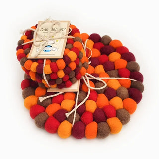 Falling Leaves Eco Coasters: Set of 4