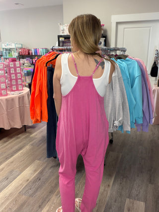 Mineral Wash Spaghetti Strap Jumpsuit