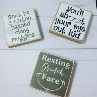 Holiday 4x4” Block Signs